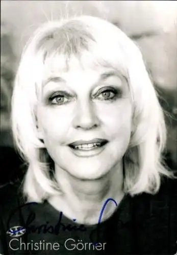 Ak Schauspielerin Christine Görner, Portrait, Autogramm