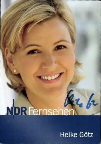 Ak Fernsehmoderatorin Heike Götz, Portrait, Autogramm