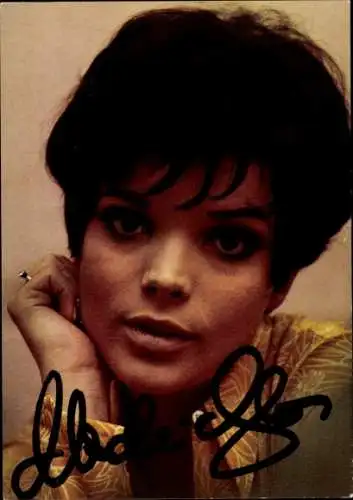 Ak Sängerin Uschi Glas, Portrait, Autogramm