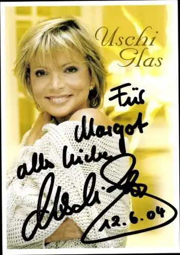 Ak Schauspielerin Uschi Glas, Portrait, Autogramm