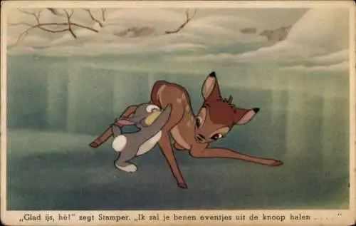 Ak Walt Disney, Bambi, Klopfer