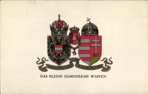 Wappen Ak Das kleine gemeinsame Wappen, Österreich Ungarn