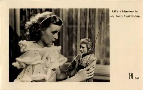 Ak Schauspielerin Lilian Harvey, Ik ben Suzanna, Filmszene, Marionette, Portrait