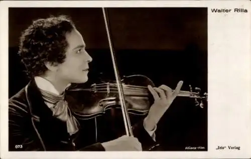 Ak Schauspieler Walter Rilla, Portrait mit Violine, Autogramm,Amag 673