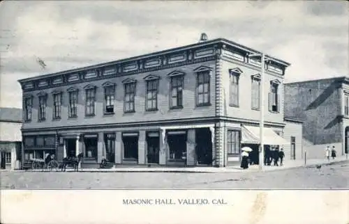 Ak Vallejo Kalifornien USA, Masonic Hall