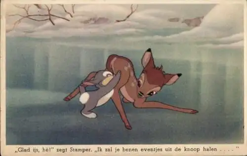 Ak Walt Disney, Bambi, Klopfer