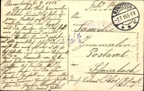 Ak Rawicz Rawitsch Posen, Reserve-Lazarett