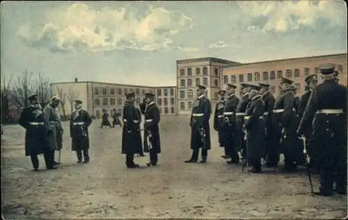 Ak Kiel in Schleswig Holstein, Rekrutenvereidigung 1910, Kaiser Wilhelm II.