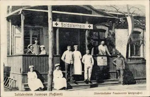 Ak Iwanowo Russland, Soldatenheim, Vaterländischer Frauenverein Westpreußen, Krankenschwestern