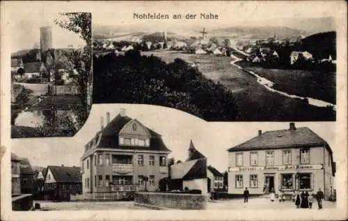 Ak Nohfelden an der Nahe Saarland, Gasthaus, Blick auf den Ort