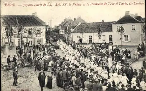 Ak Beloeil Wallonien Hennegau, Entree de le Prince et la Princesse de Tour et Taxis