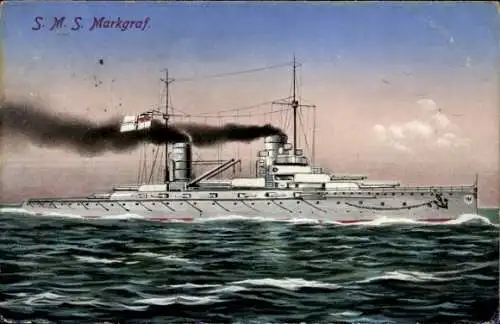 Ak Deutsches Kriegsschiff, SMS Derfflinger, Großlinienschiff, Kaiserliche Marine