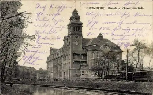 Ak Bydgoszcz Bromberg Westpreußen, Kunst- und Gewerbeschule