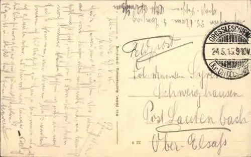 Ak Szczytno Ortelsburg Ostpreußen, Kriegszerstörungen, I. WK