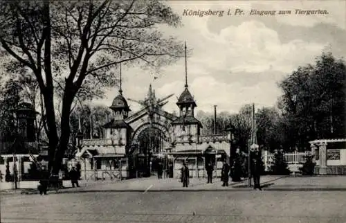 Ak Kaliningrad Königsberg Ostpreußen, Tiergarten, Eingang