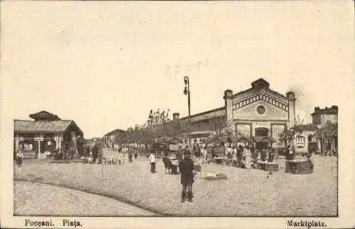 Ak Focșani Facsani Fokschan Rumänien, Marktplatz