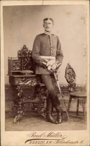 CdV Berlin, Deutscher Soldat in Uniform, Portrait