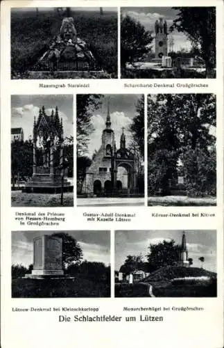 Ak Lützen im Burgenlandkreis, Die Schlachtfelder, Denkmäler, Kapelle