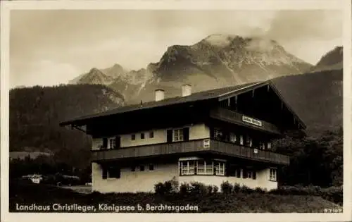 Ak Königsee Königssee Oberbayern, Landhaus Christlieger