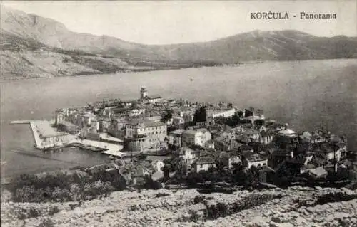 Ak Korčula Curzola Kurzel Kroatien, Panorama