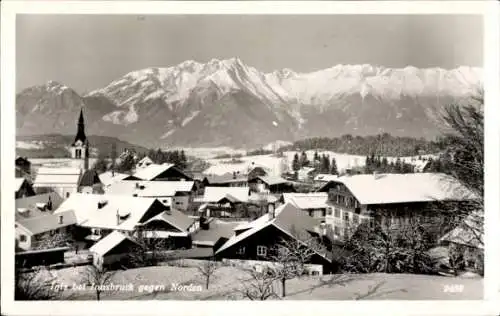 Ak Igls Innsbruck in Tirol, Teilansicht vom Ort im Winter