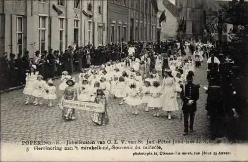 Ak Poperinghe Poperinge Westflandern, Jubelfeesten van O L. V. van St. Jan, mirakelkind