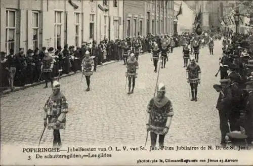 Ak Poperinghe Poperinge Westflandern, Jubelfeesten van O L. V. van St. Jan, Schuttersgilden