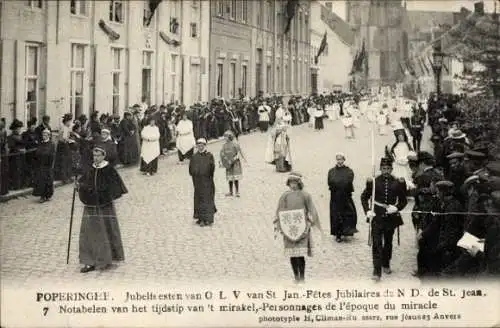 Ak Poperinghe Poperinge Westflandern, Jubelfeesten van O L. V. van St. Jan, Notabelen van't mirakel