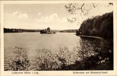 Ak Mölln im Herzogtum Lauenburg, Drüsensee, Bismarck-Insel