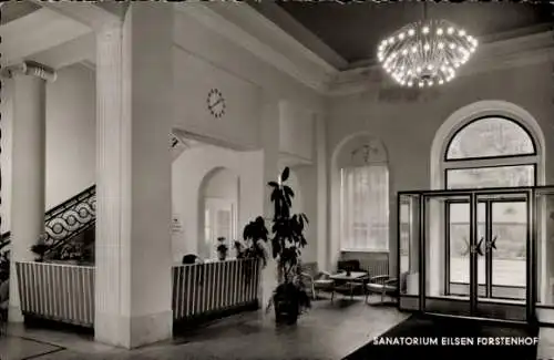 Ak Bad Eilsen Niedersachsen, Sanatorium Fürstenhof, Innenansicht, Anmeldung