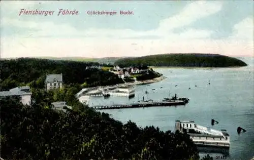 Ak Glücksburg in Schleswig Holstein, Flensburger Föhrde, Glücksburger Bucht