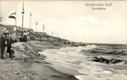 Ak Westerland auf Sylt, Strand