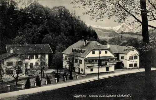 Ak Tegernsee in Oberbayern, Gasthof zum Alpbach, Schandl