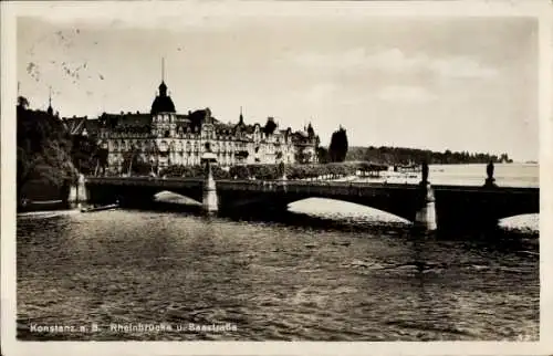 Ak Konstanz am Bodensee, Rheinbrücke, Seestraße