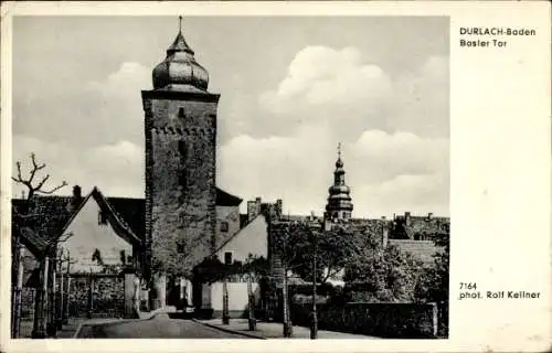 Ak Durlach Karlsruhe in Baden, Basler Tor