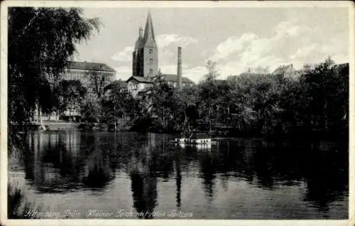 Ak Altenburg in Thüringen, Kleiner Teich, rote Spitzen