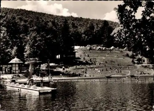 Ak Bad Lauterberg im Harz, Heilbad, Badeanstalt, Campingplatz, Wiesenbeker Teich