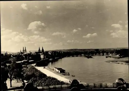 Ak Koblenz am Rhein, Blick vom Deutschen Eck