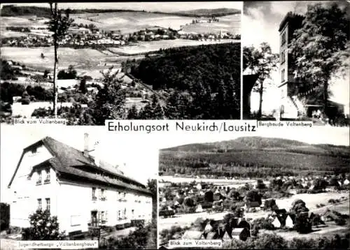 Ak Neukirch in der Lausitz, Blick vom Valtenberg, Bergbaude Valtenberg, Jugendherberge