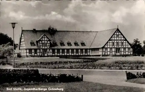 Ak Melle in Niedersachsen, Jugendherberge Gröneburg, Fachwerkhaus