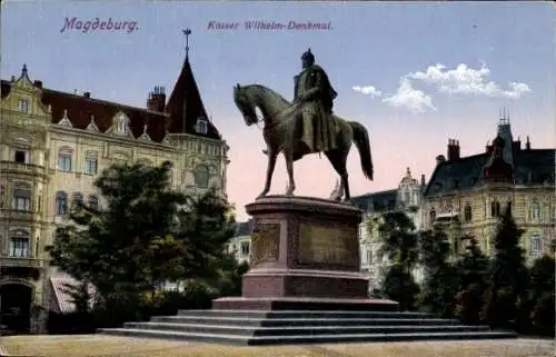 Ak Magdeburg, Kaiser Wilhelm Denkmal