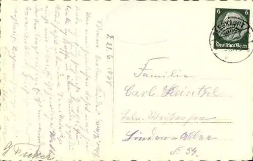 Ak Seeshaupt, Hotel Post, Terrasse