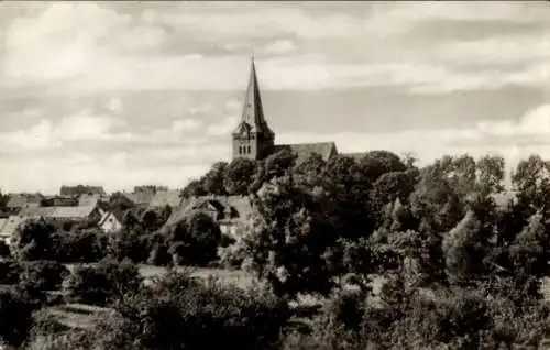 Ak Bad Sülze in Mecklenburg, Teilansicht, Kirche