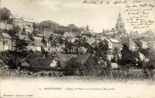 Ak Montdidier Somme, Kirche Saint Pierre, Faubourg Becquerel