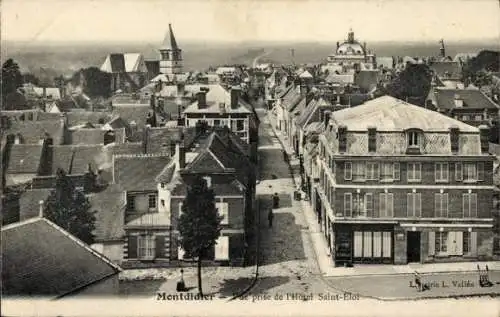 Ak Montdidier Somme, Vue prise de l'Hotel Saint Eloi, Teilansicht der Ortschaft, Kirche