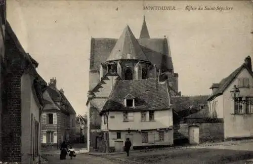 Ak Montdidier Somme, Kirche Saint Sepulcre