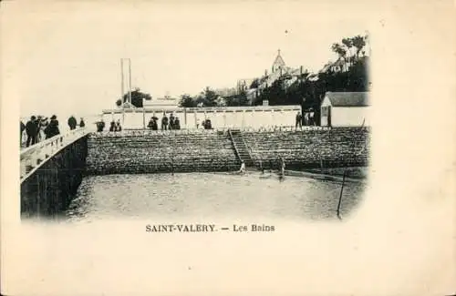 Ak Saint Valery sur Somme, Les Bains