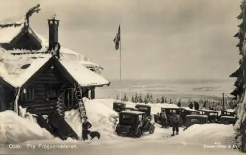 Ak Frognerseteren Frognersaeteren Oslo Norwegen, Wintermotiv