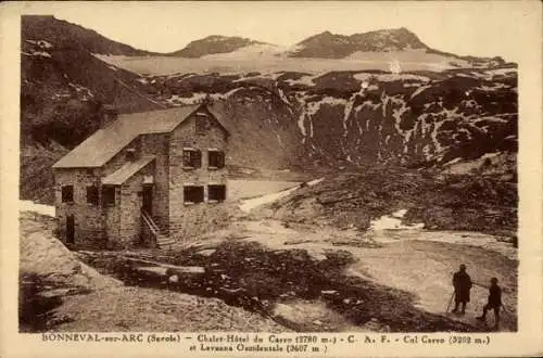 Ak Bonneval Savoie, Chalet-Hotel du Varro, Col Carro, Levanna Occidentale