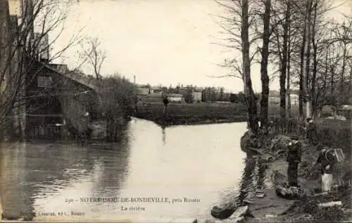 Ak Notre Dame de Bondeville Seine Maritime, Fluss